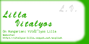 lilla vitalyos business card